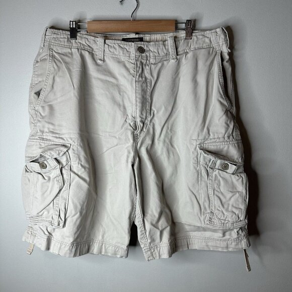 Abercrombie & Fitch Other - Vintage Abercrombie Fitch Shorts 38 Beige Cargo Military Twill Y2K Outdoor Heavy